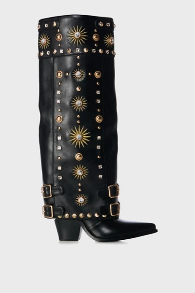 Azalea Wang Mahmoud Sunburst Fold-Over Boot