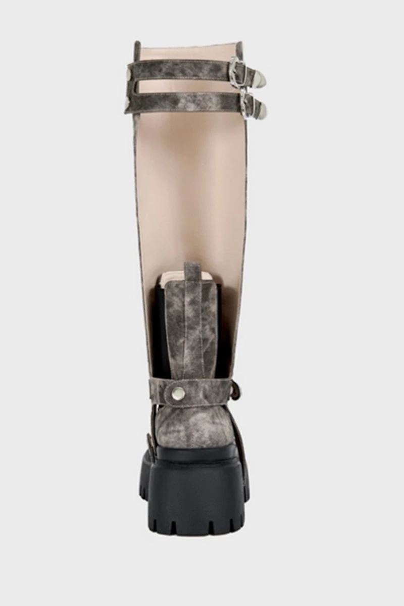 Azalea Wang Rampage Distressed 2 Way Harness Boot