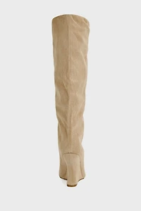 Azalea Wang Vincent Peep Toe Wedge Boot