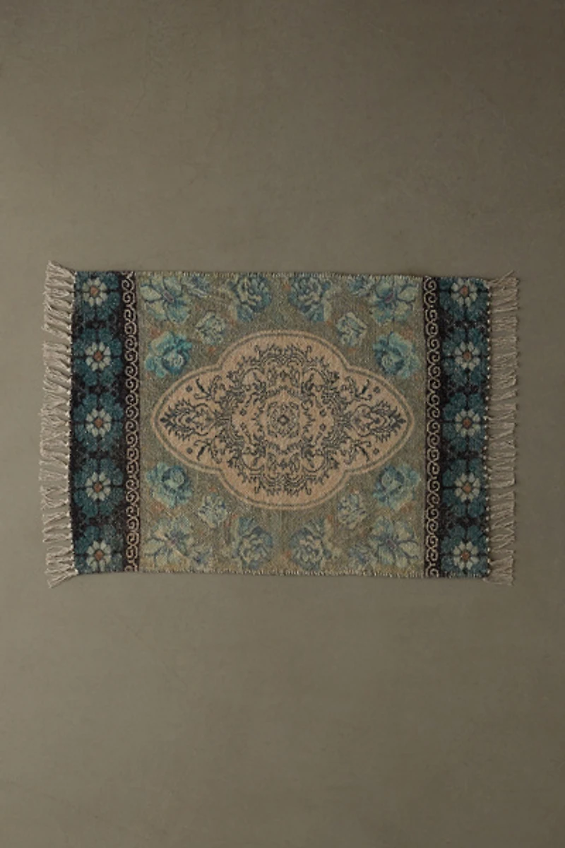 Minerva Floral Digital Printed Chenille Rug