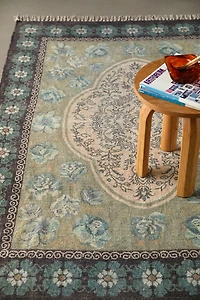 Minerva Floral Digital Printed Chenille Rug
