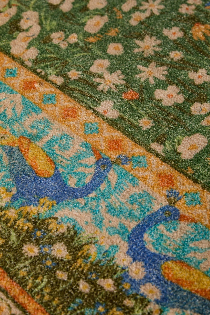 Anette Floral Digital Printed Chenille Rug