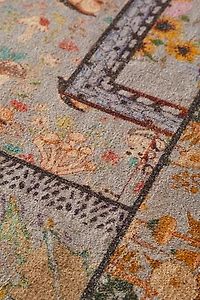 Colorful Floral Digital Printed Chenille Rug