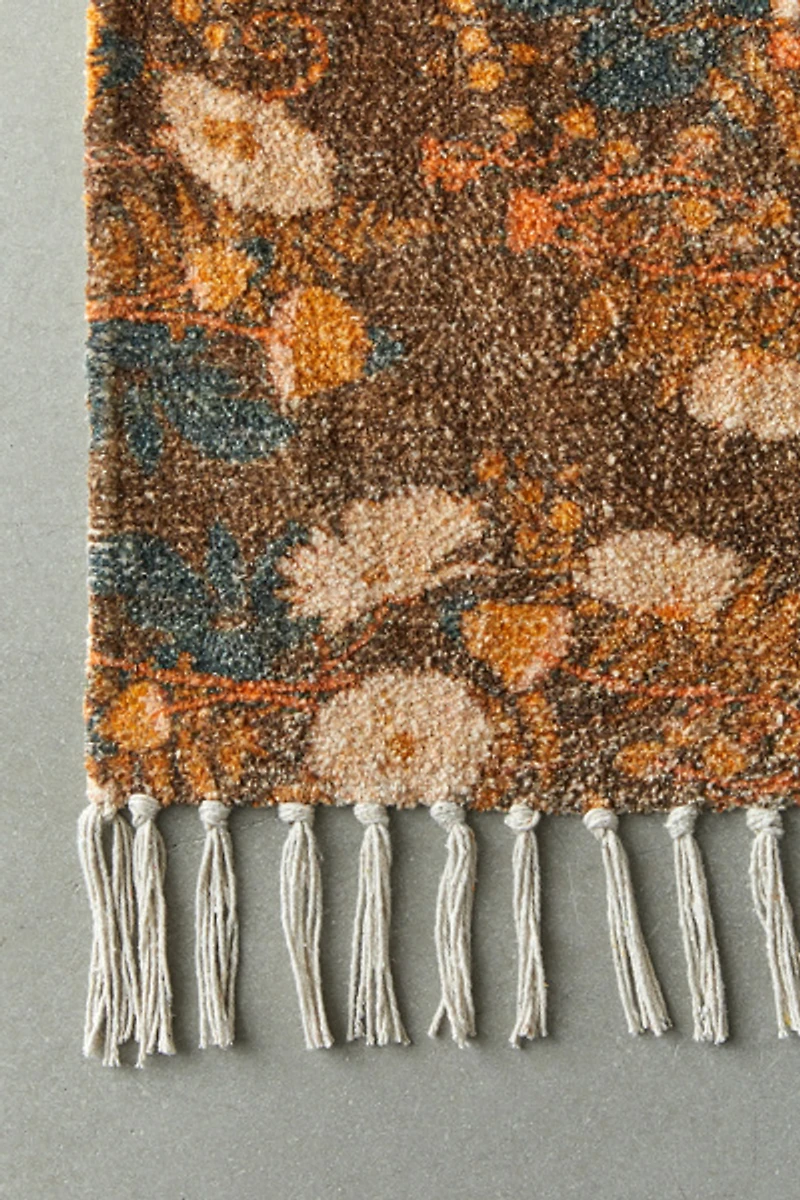 Colorful Floral Digital Printed Chenille Rug