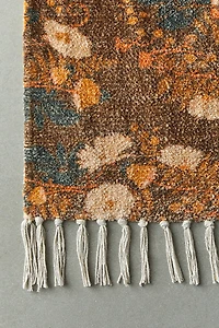 Colorful Floral Digital Printed Chenille Rug