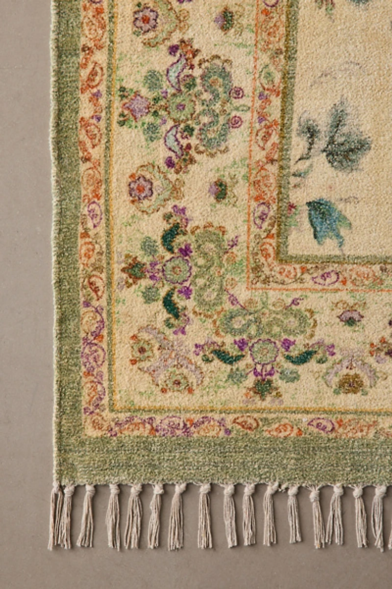 Lola Floral Digital Printed Chenille Rug