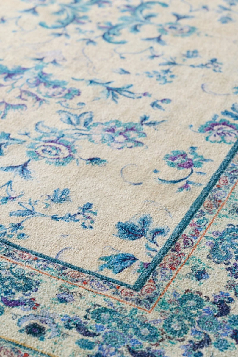 Lola Floral Digital Printed Chenille Rug