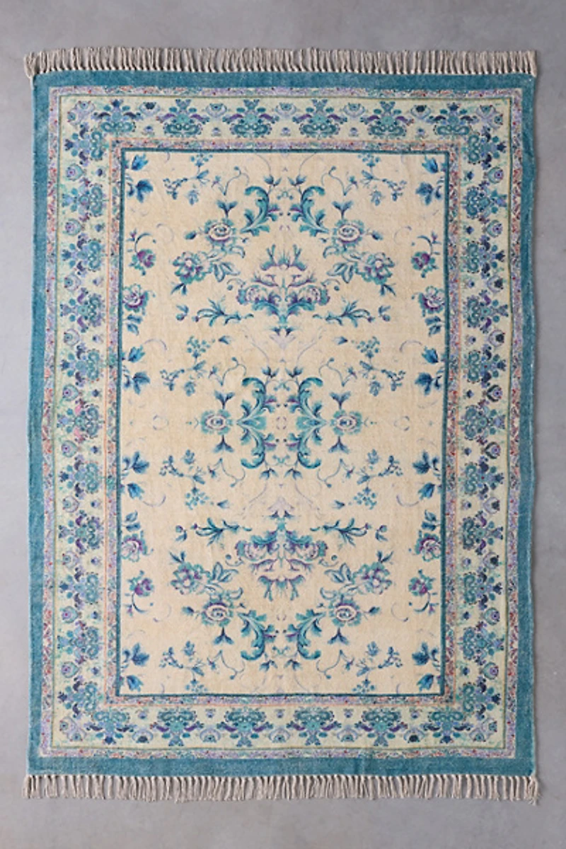Lola Floral Digital Printed Chenille Rug