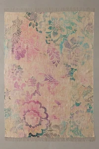 Enisa Floral Digital Printed Chenille Rug