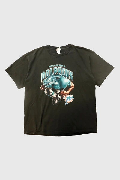 Vintage 2001 Miami Dolphins Football Player Graphic T-Shirt