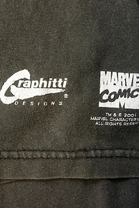 Vintage Graphitti 2001 Marvel Comics Graphic T-Shirt