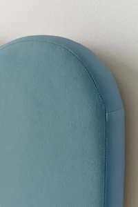 Carmie Scalloped No Nails Velvet Floating Headboard
