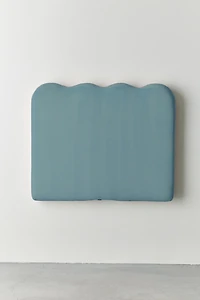 Carmie Scalloped No Nails Velvet Floating Headboard