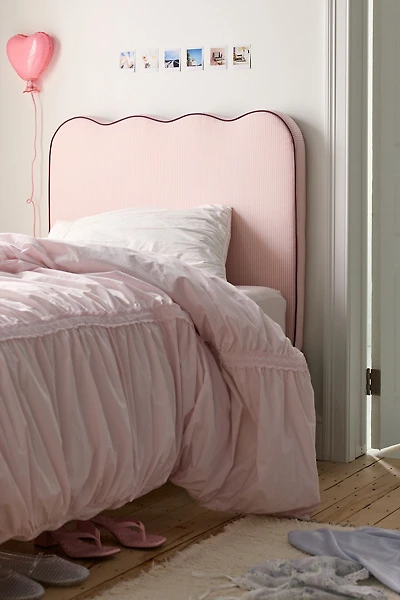 Carmie Scalloped No Nails Floating Headboard