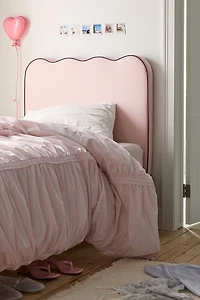 Carmie Scalloped No Nails Floating Headboard