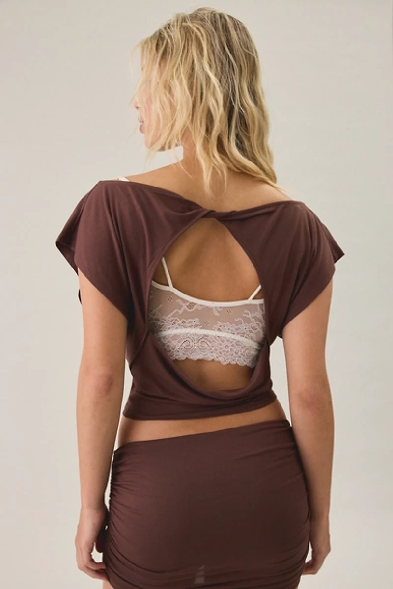 Out From Under Bid Day Open-Back Crop Top
