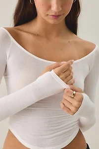 Out From Under Color Me Captivating Long Sleeve Boatneck Tee