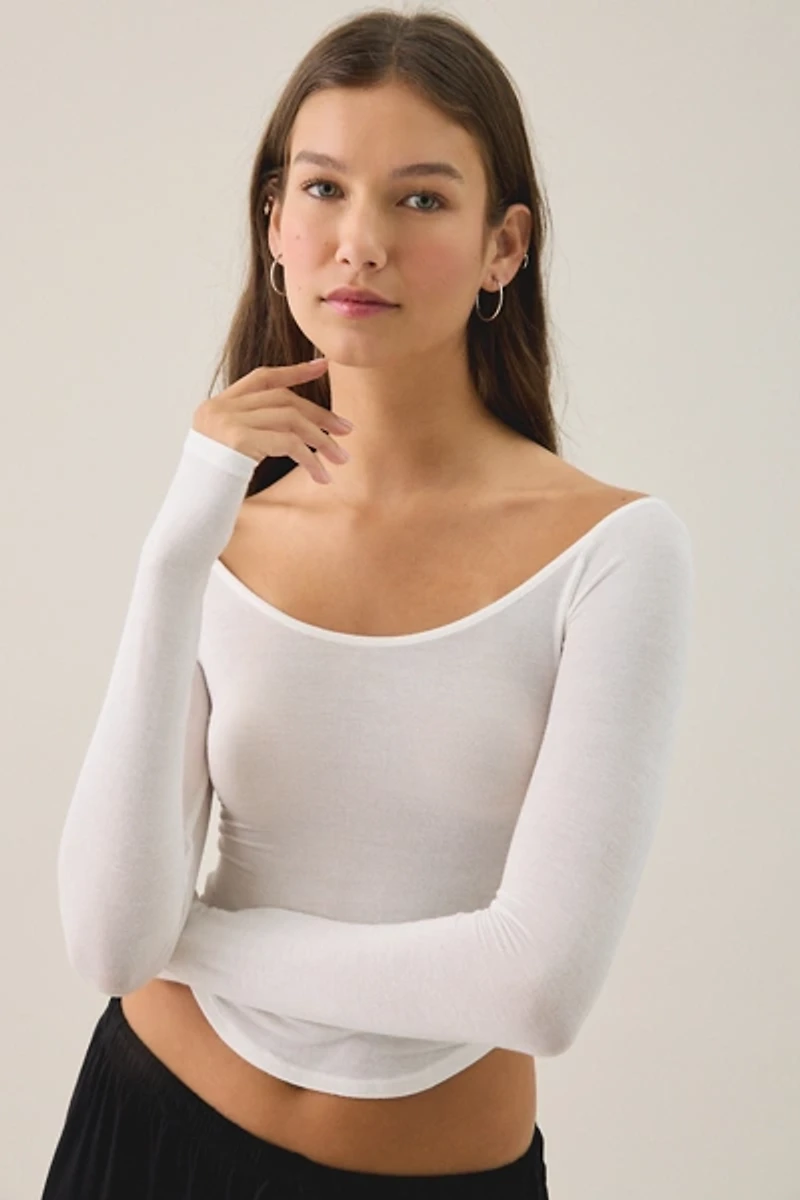 Out From Under Color Me Captivating Long Sleeve Boatneck Tee