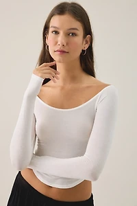 Out From Under Color Me Captivating Long Sleeve Boatneck Tee