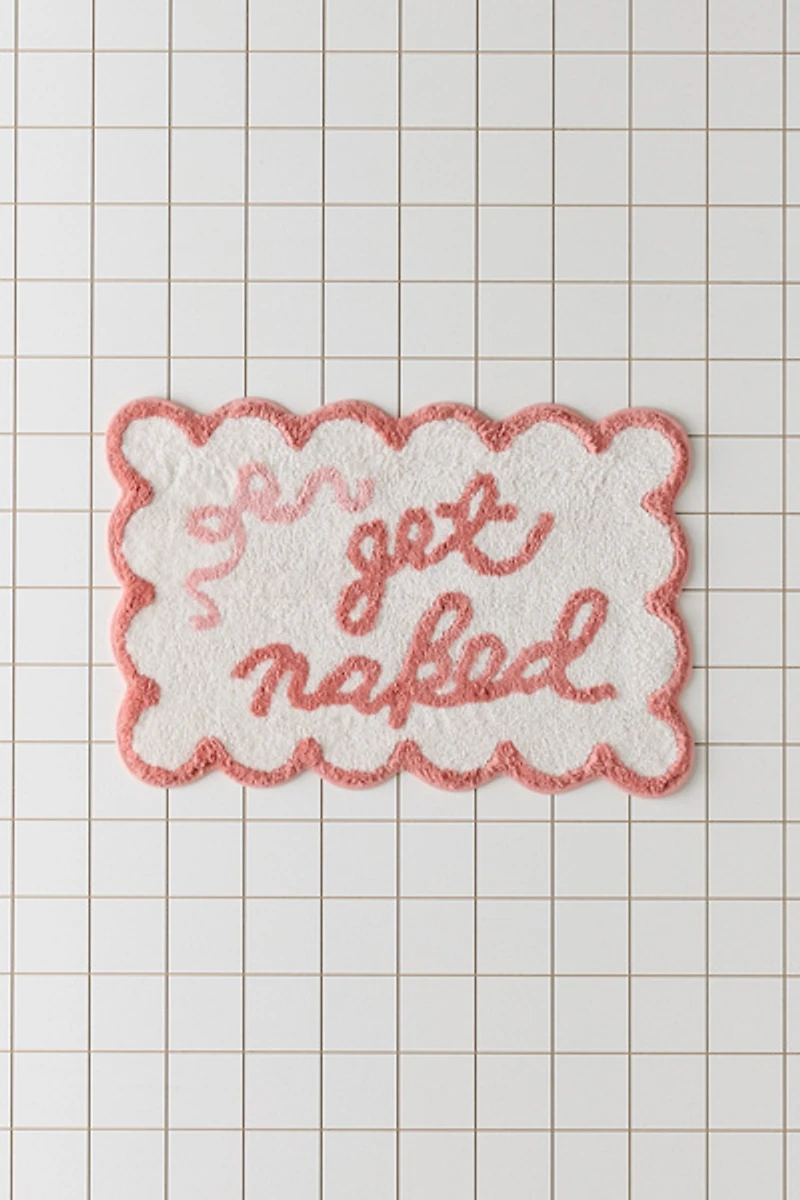 Get Naked Scalloped Bath Mat