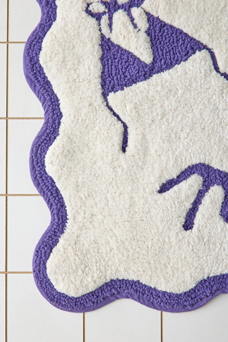 Get Naked Scalloped Bath Mat