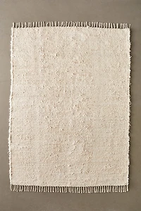 Solid Woven Shag Rag Rug