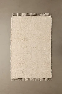 Solid Woven Shag Rag Rug