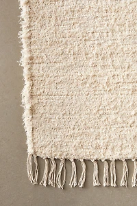 Solid Woven Shag Rag Rug