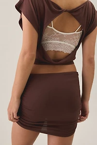 Out From Under Bid Day Ruched Mini Skort