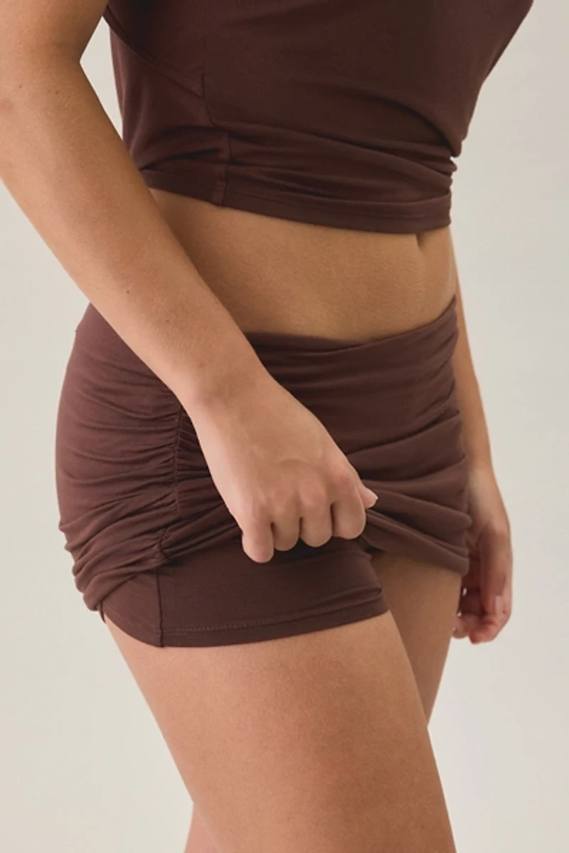 Out From Under Bid Day Ruched Mini Skort