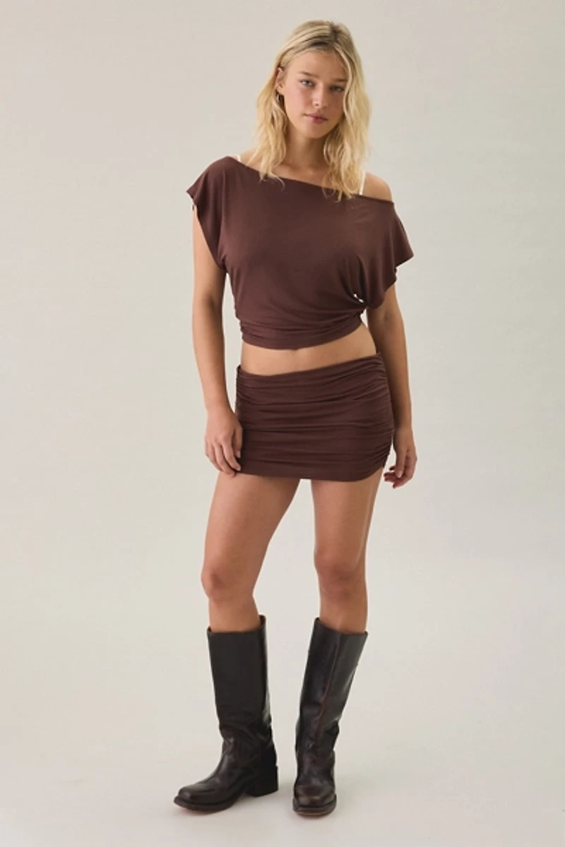 Out From Under Bid Day Ruched Mini Skort