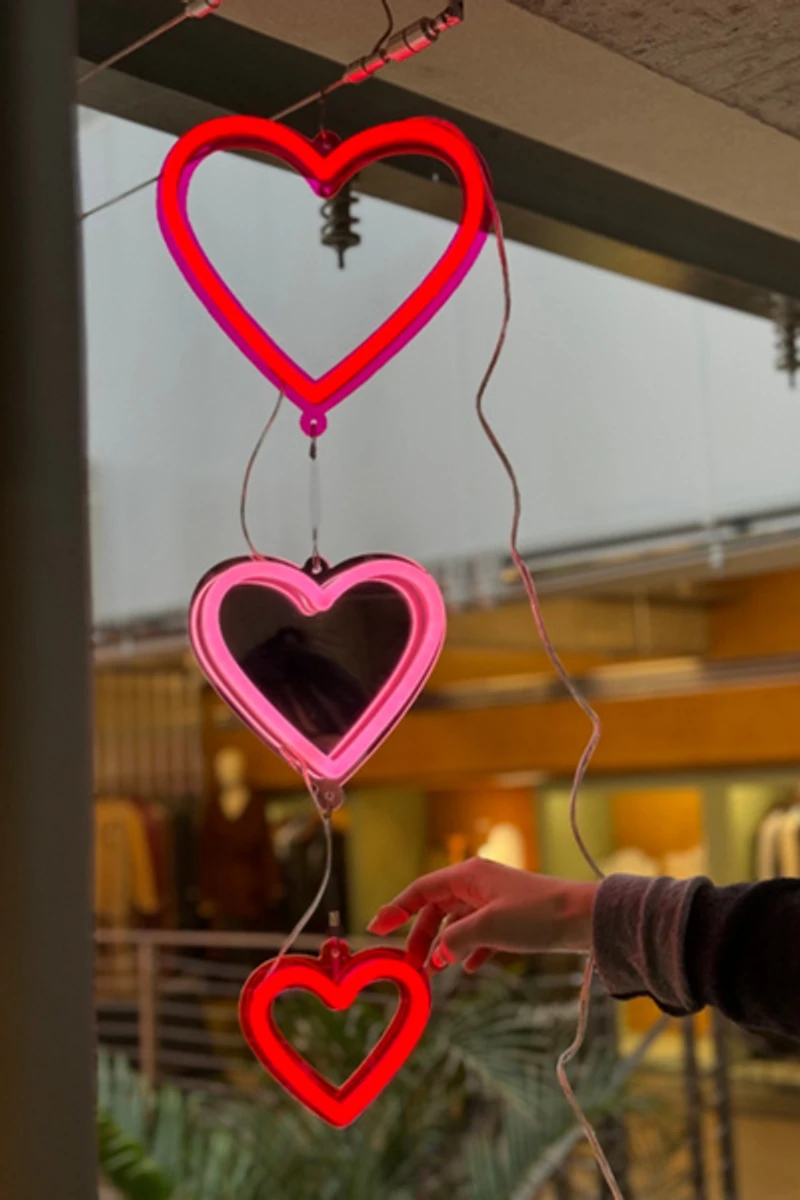 Echo Neon Hanging Hearts Neon Sign