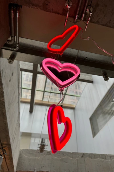 Echo Neon Hanging Hearts Neon Sign