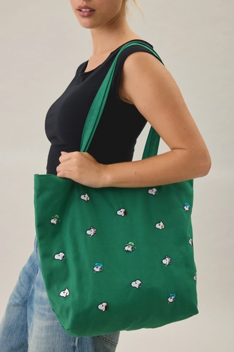 Three Potato Four X Peanuts Snoopy Embroidered Tote Bag
