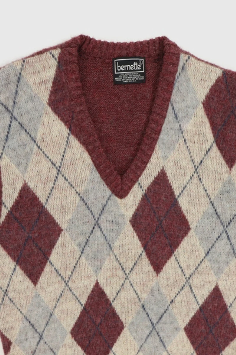 Vintage Argyle Sweater Vest