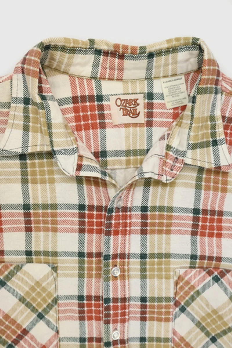 Vintage Plaid Button-Down Shirt