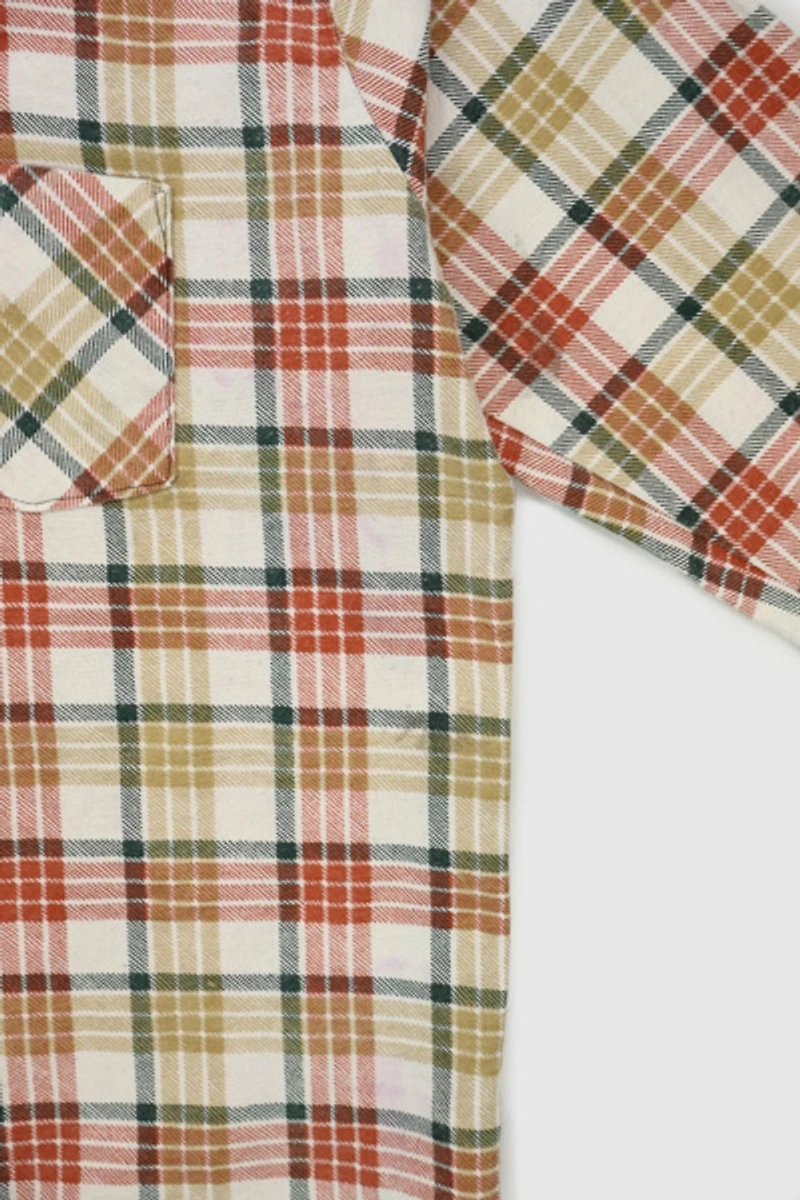 Vintage Plaid Button-Down Shirt