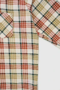 Vintage Plaid Button-Down Shirt