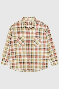 Vintage Plaid Button-Down Shirt