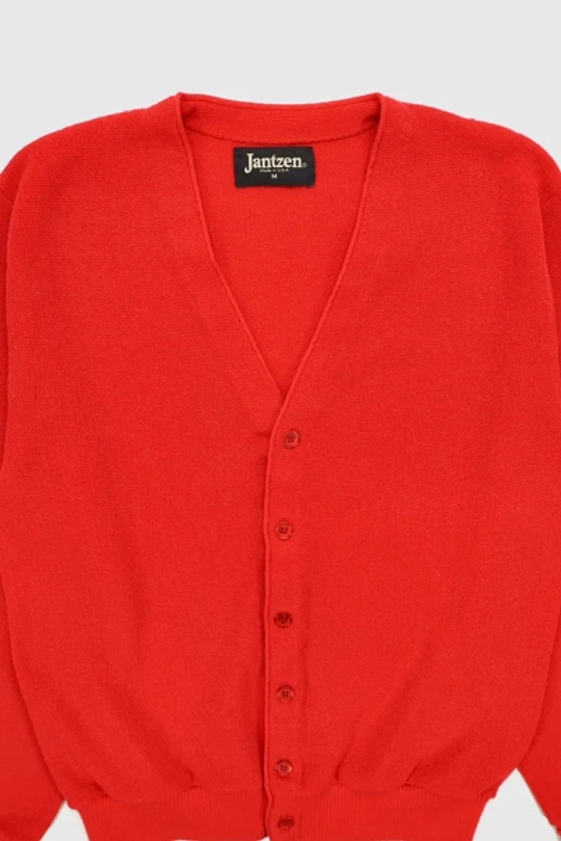 Vintage Red Cardigan Sweater