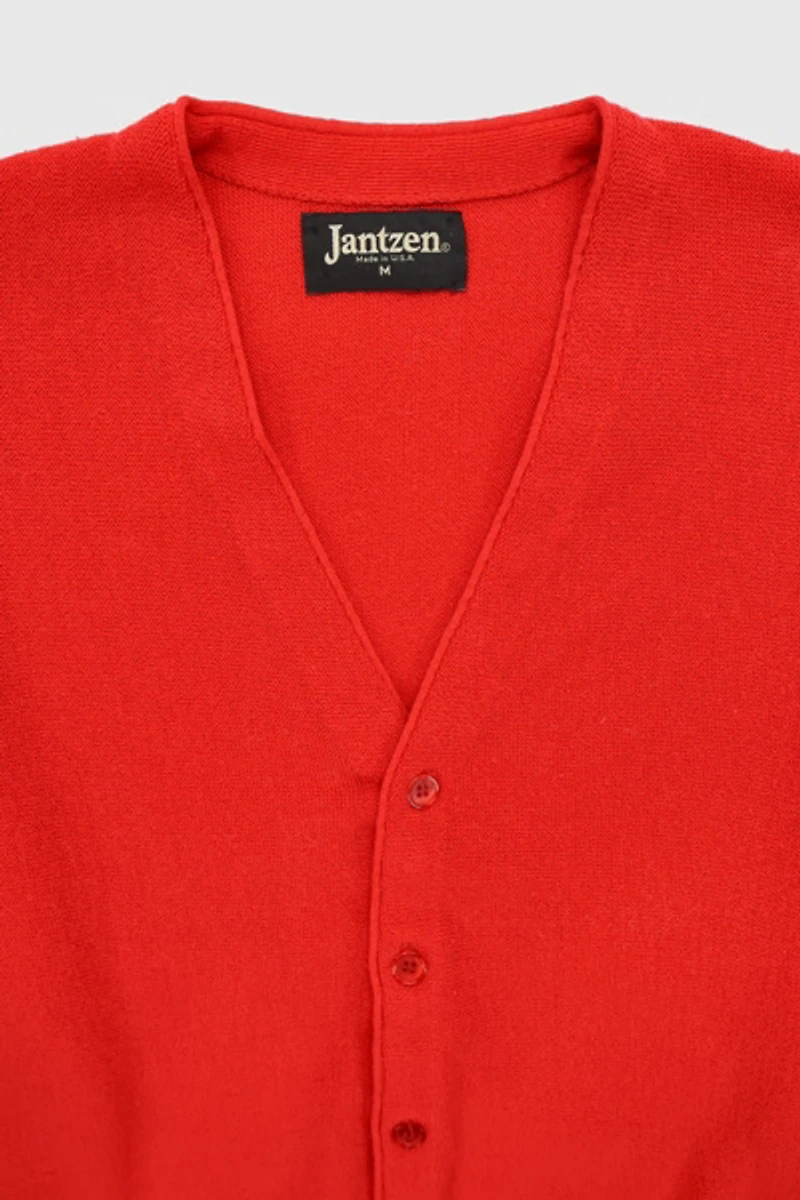 Vintage Red Cardigan Sweater