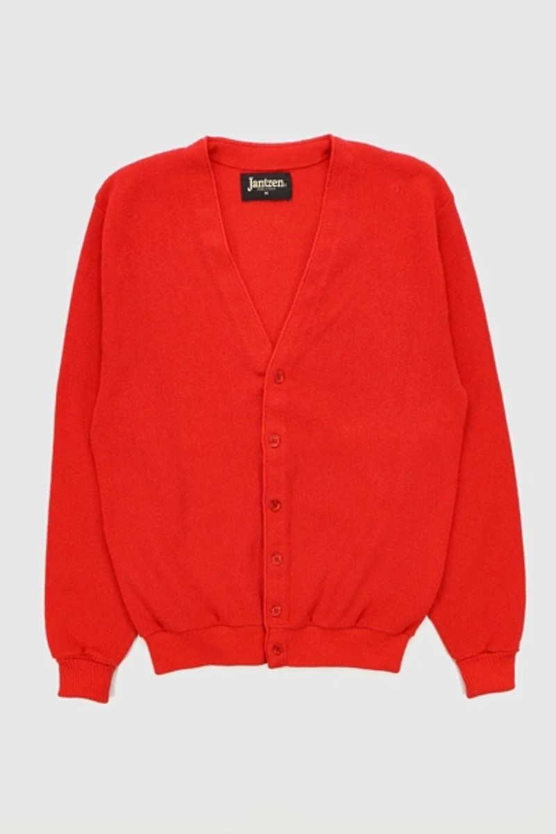 Vintage Red Cardigan Sweater