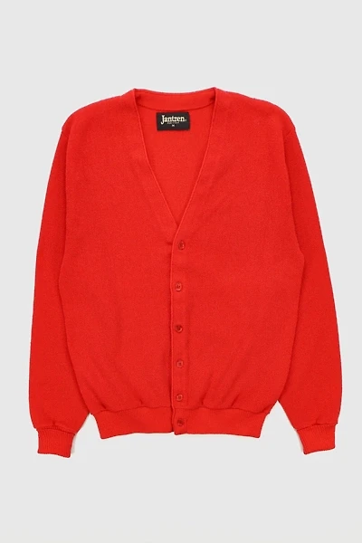 Vintage Red Cardigan Sweater
