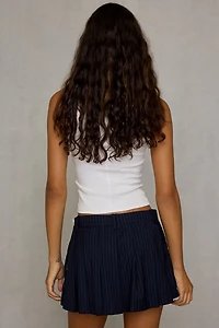 NIA Fennel Low-Rise Pleated Mini Skort