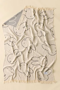 Maison Deux X Miffy Cotton Throw Blanket