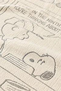 Maison Deux X Peanuts Baseball Comic Strip Throw Blanket