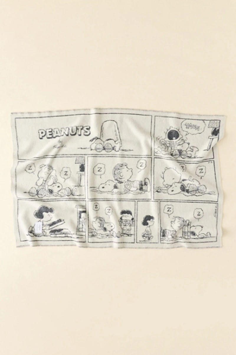 Maison Deux X Peanuts ZZZ Comic Strip Wool Fleece Throw Blanket