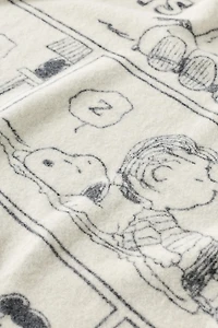 Maison Deux X Peanuts ZZZ Comic Strip Wool Fleece Throw Blanket