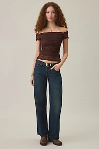 Kimchi Blue Noa Stretch Lace Off-The-Shoulder Top