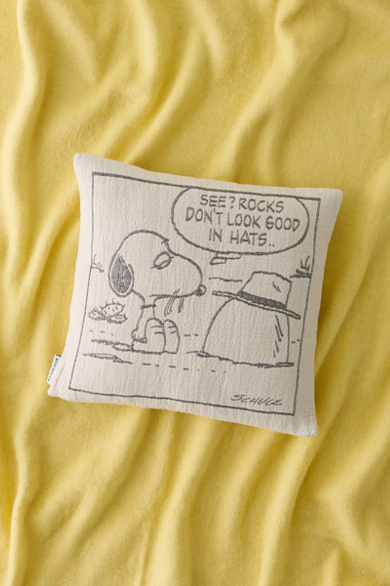 Maison Deux X Peanuts Rock Wool Fleece Throw Pillow Case